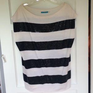Alice + Olivia Striped Sequin Sweater